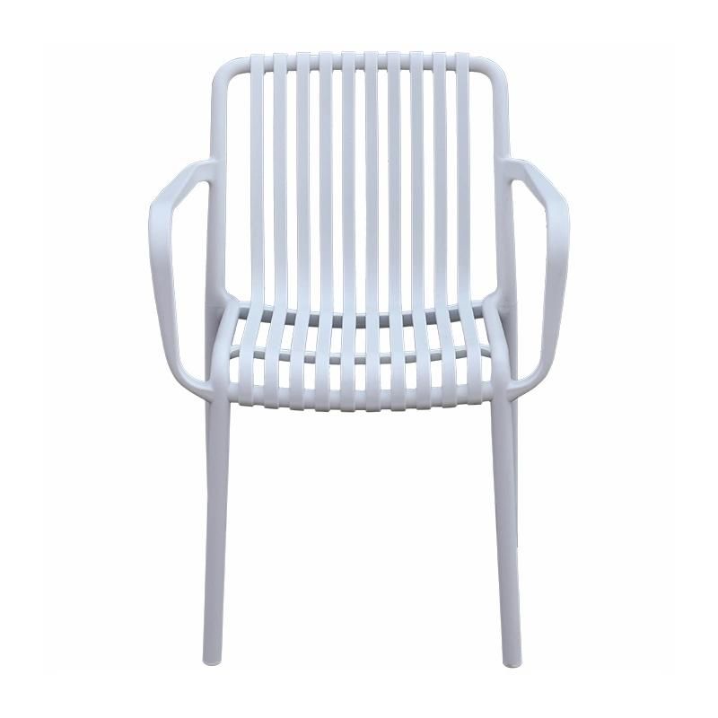 Wholesale Outdoor Furniture Modern Style Garden Furniture Provo Plastic Chair Eco-Friendly PP Armrest Dining Chair