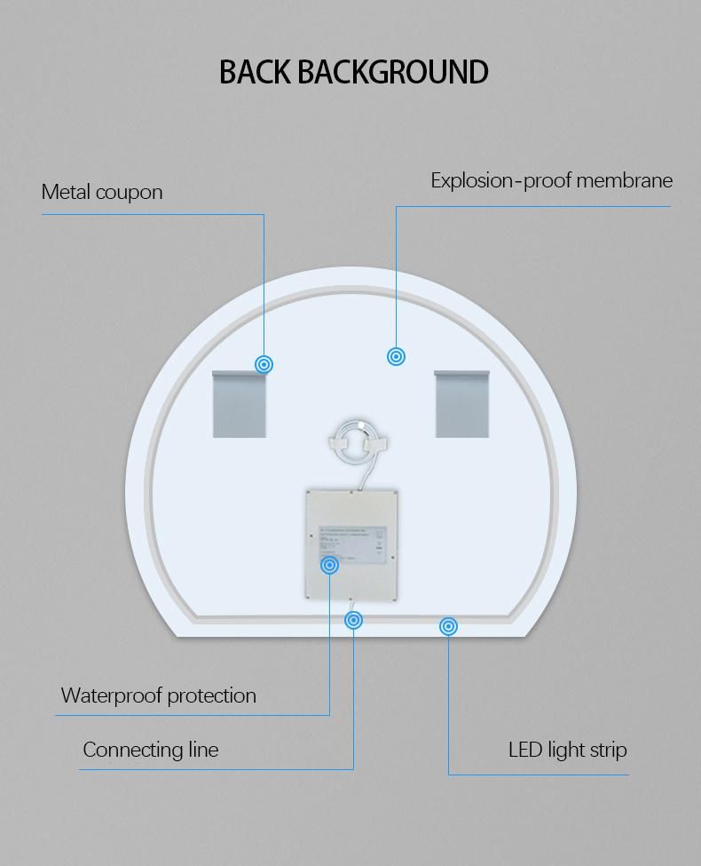 Single Sided Smart Mirror From China Leading Supplier for Bedroom Bathroom Entryway