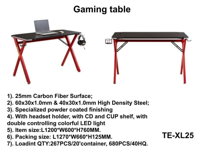Gaming Desk Office Computer Table PC High Quality Powder Coating Desk Home Furniture