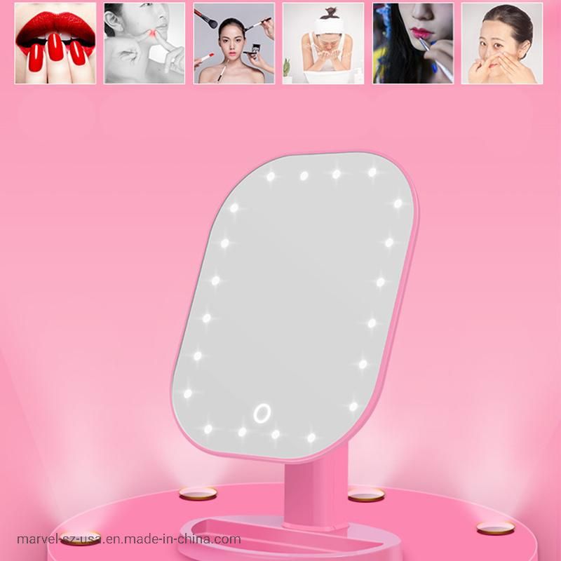 20 LED Touch Dimmer Switch Screen Tabletop Cosmetic Makeup Mirror