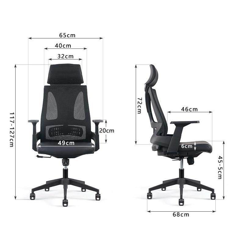Modern Luxury High Back Leather Wheels Executive Office Computer Chair
