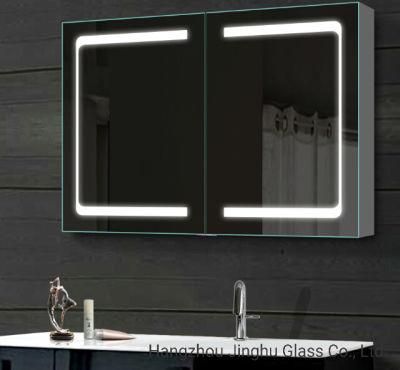 Home Decorative Wall Mounted Hotel Bathroom Furniture LED Mirror Cabinet with Defogger