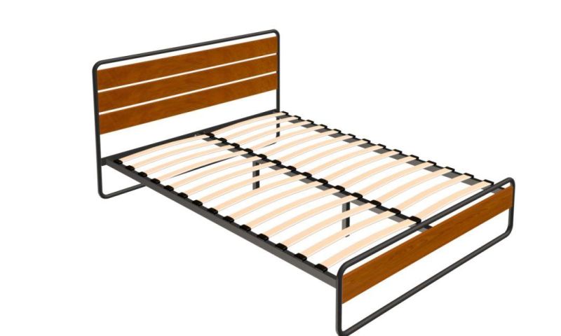 2021 New Style Metal and Slat Platform Bed Frame