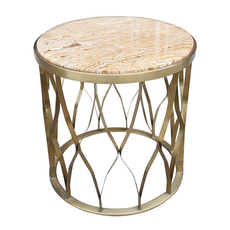 Nice Design Round Coffee Table Stainless Steel Tea Table for Hotel Used
