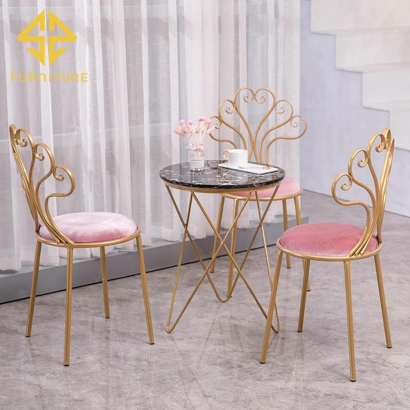 Modern Golden Metal Frame Wedding Banquet Dining Chair