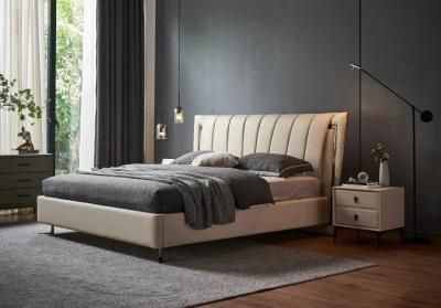 Genuine Leather Furniture Bedroom Furniture Sets King Bed Leather Beds Gc2116