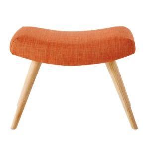 Modern Wooden Fabric Home Hotel Office Living Room Bedroom Furniture Concave Stool Kids Ottoman Dining Chair