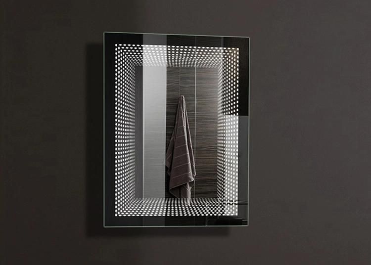 LED Infinity Bathroom Mirror Wall Mounted with Light Anti Fog Bathroom Makeup Mirror