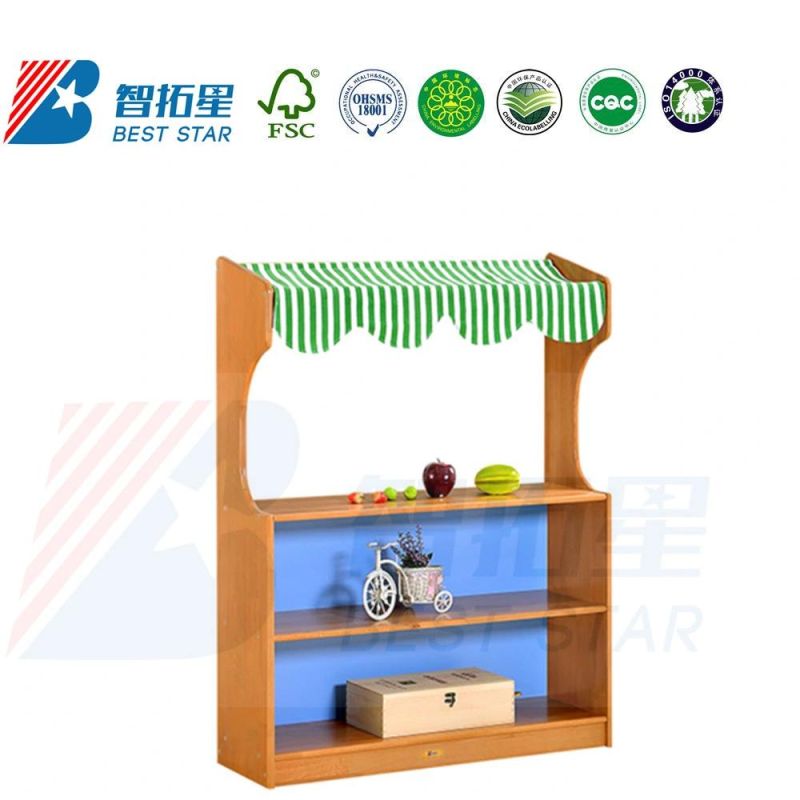 Kindergarten Role-Play Furniture, Preschool Children Playing Area and Indoor Playroom Furniture, Kids Puppet Workstation, Wood Play Game Workstation