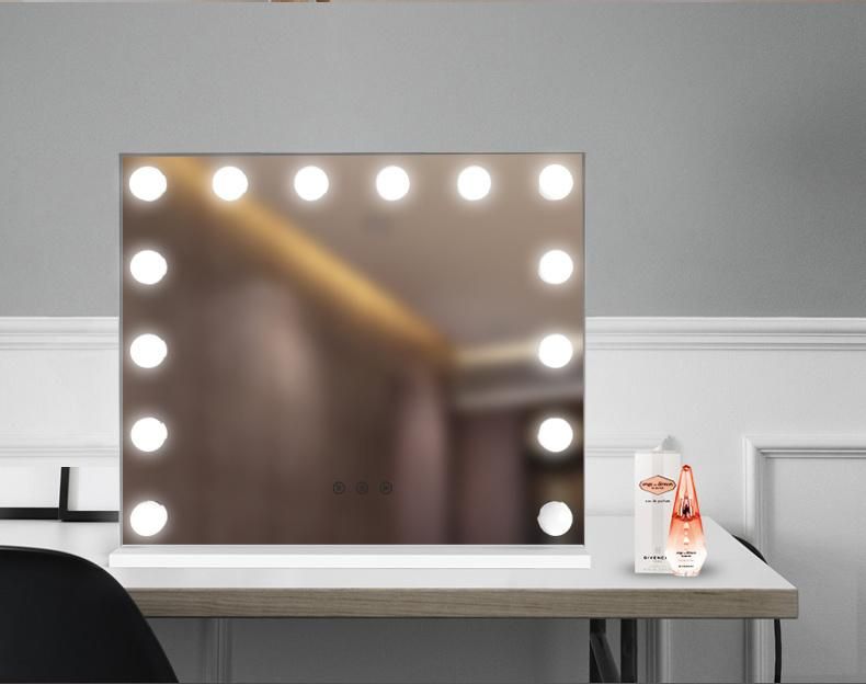 Newest High Definition LED Bathroom Mirror Hollywood Mirror for Dressing