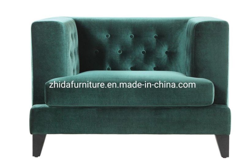 Living Room Furniture Velvet 3 Seat Modern Restaurant Home Sofa