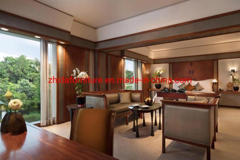 Modern Classic Brown Wood Color Branded Apartment Hotel Villa Living Room Bedroom King Size Bed Furniture