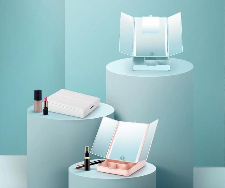 Fascinate Wholesale LED Mirrors with Organizer Makeup Dimmer Touch Screen