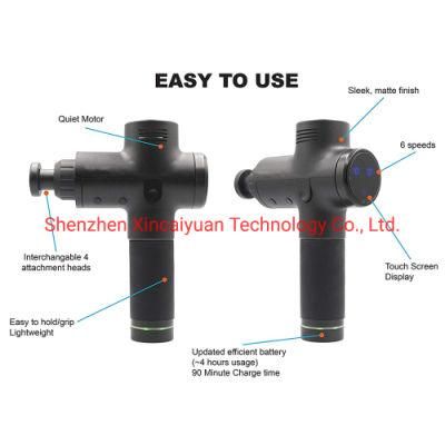 Factory Massage Gun Sports Vibration Deep Tissue Percussion Full Body Fascia Muscle 30 Speeds LCD Screen Massager Products Wholesale