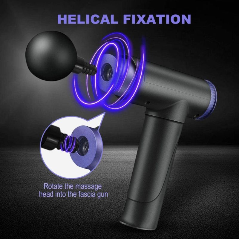 Electric Muscle Percussion Body Massage Gun Fascia Gun 22 Speeds with 8 Heads and LCD Display