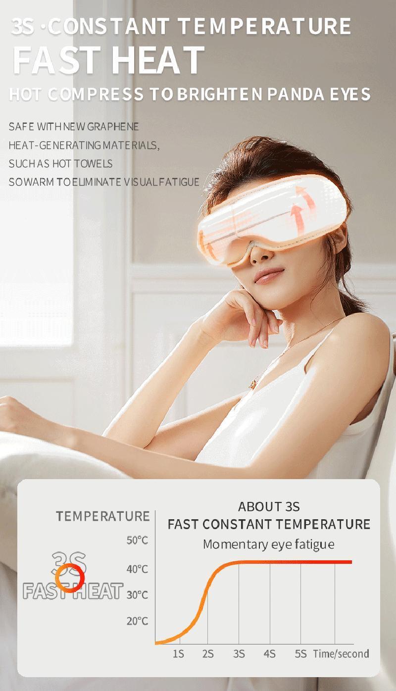 2022 Hot Sale Pneumatic Eye Protector Vibrating Eye Massage Bluetooth Music Hot Compress Eye Massager