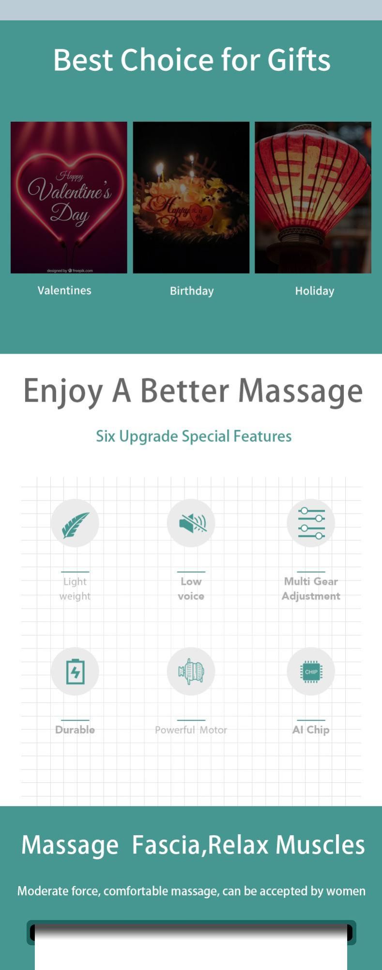 Percussive Portable Electric Body Muscle Massage Gun for Athletes - Percussion Handheld Deep Tissue Back Massager for Sore Muscle Pain Relief & Recovery