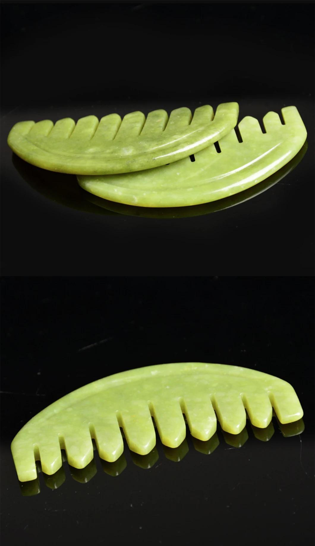 Guasha Stone Scraping Hair Scalp Care Massage Comb for Relaxation Therapy Trigger Point Treatment