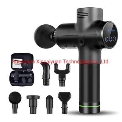 Portable Powerful Massage Gun LCD Screen 30 Speeds Handled Percussion Deep Tissue Full Body Muscle Electric Massager Products