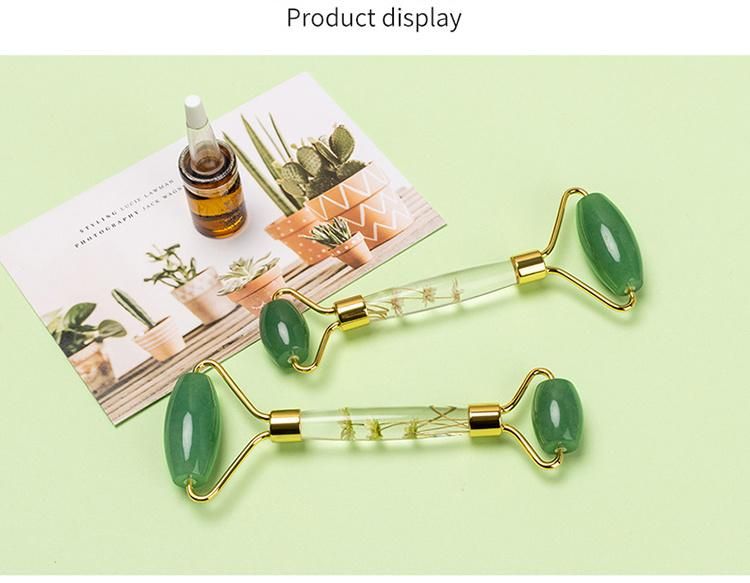 Facial Massage Device Face Massage Roller Quartz Facial Roller Flower Jade Roller