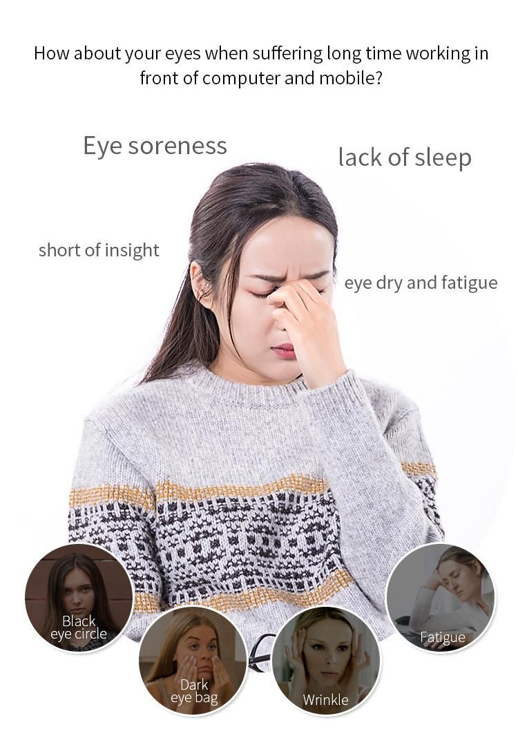 Eye Massager Heat Massage Rechargeable Battery Dual Purpose with Bluetooth