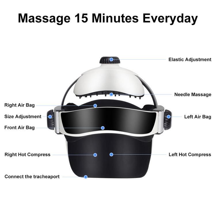 China Factory Wholesale Automatic Air Pressure Hemelt Head Massager with Electric Vibrating