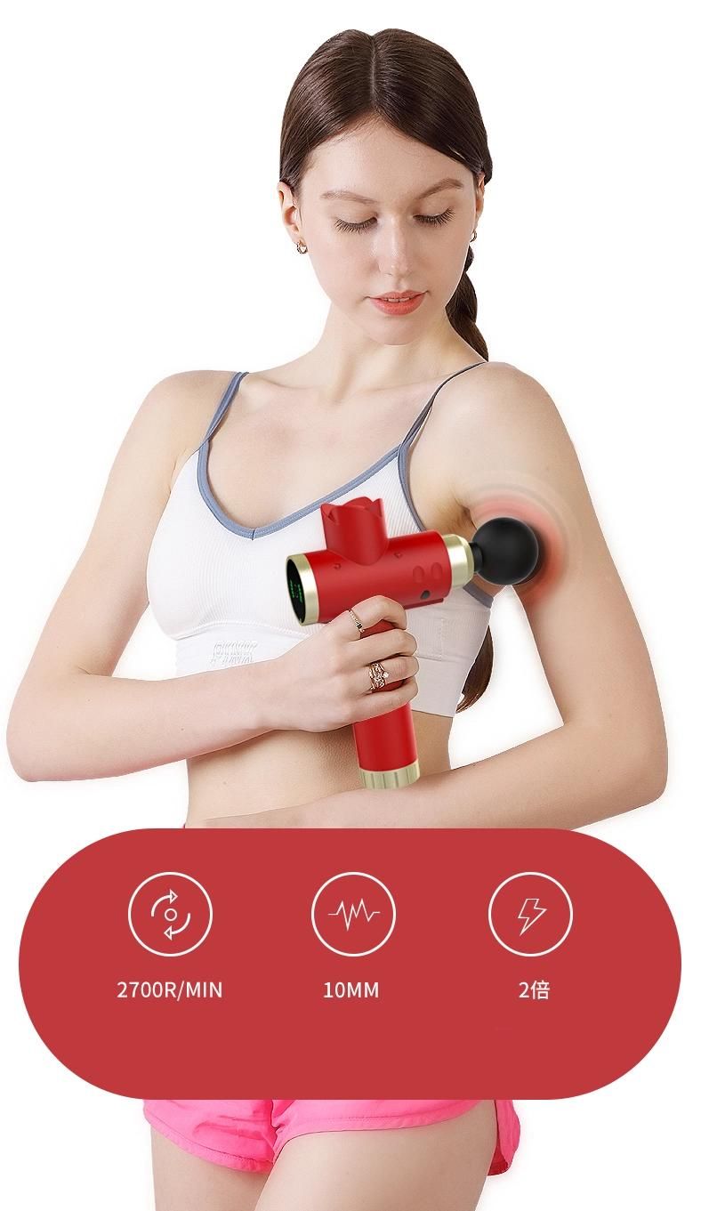 Double Heads Musle Fascial Deep Tissue Percussion Gun Mini Massager