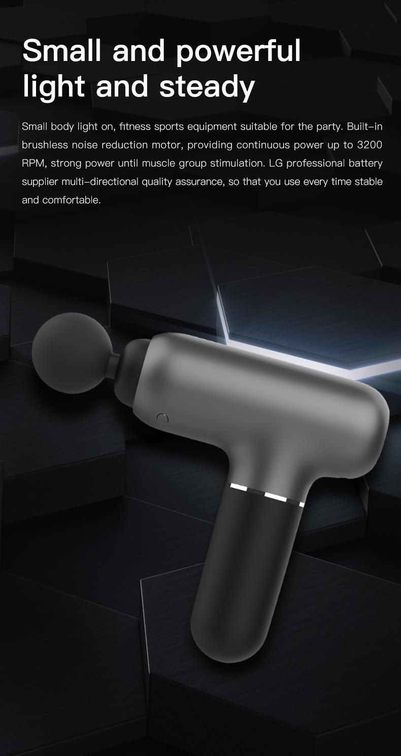 Wireless Cheap Massage Gun Fascia Massager Percussion Muscle Gun Deep Tissue Muscle Message Gun 4 Heads