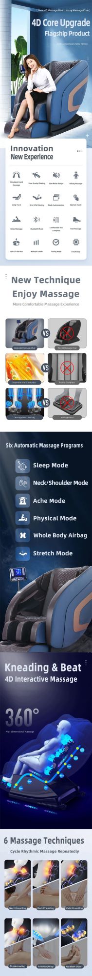 Big Screen Controller 8d Luxury Intelligent Zero Gravity Comfortable Electric Massage Chair Is Cheap