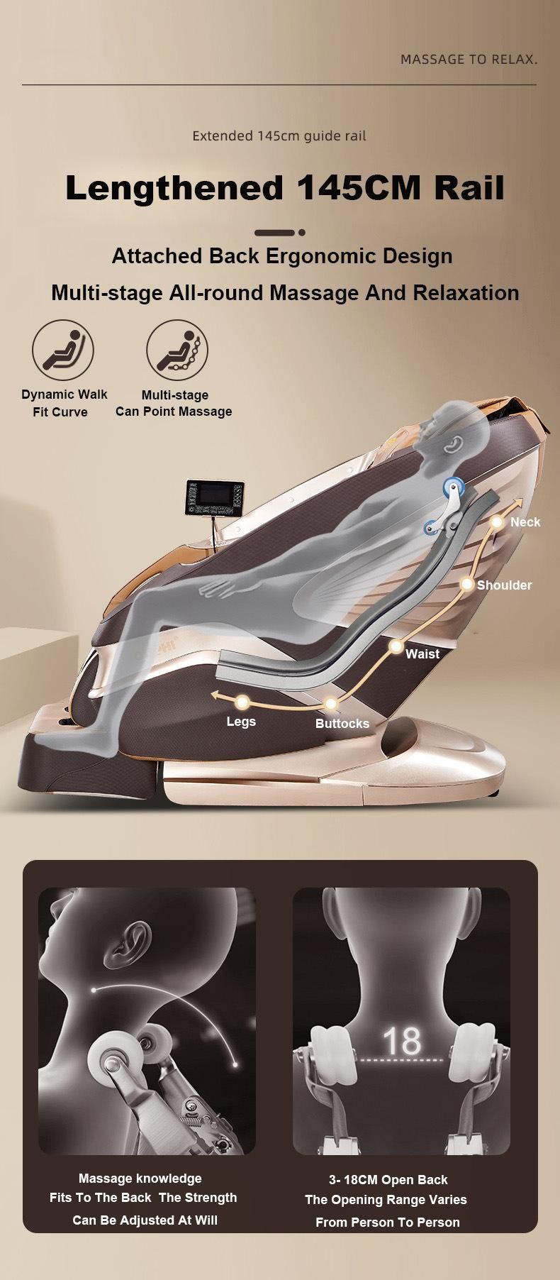 Ningdecrius Best 4D Zero Gravity Full Body SL Track Electric Luxury Office 3D Recliner Folding Shiatsu Cheap Price Massage Chair