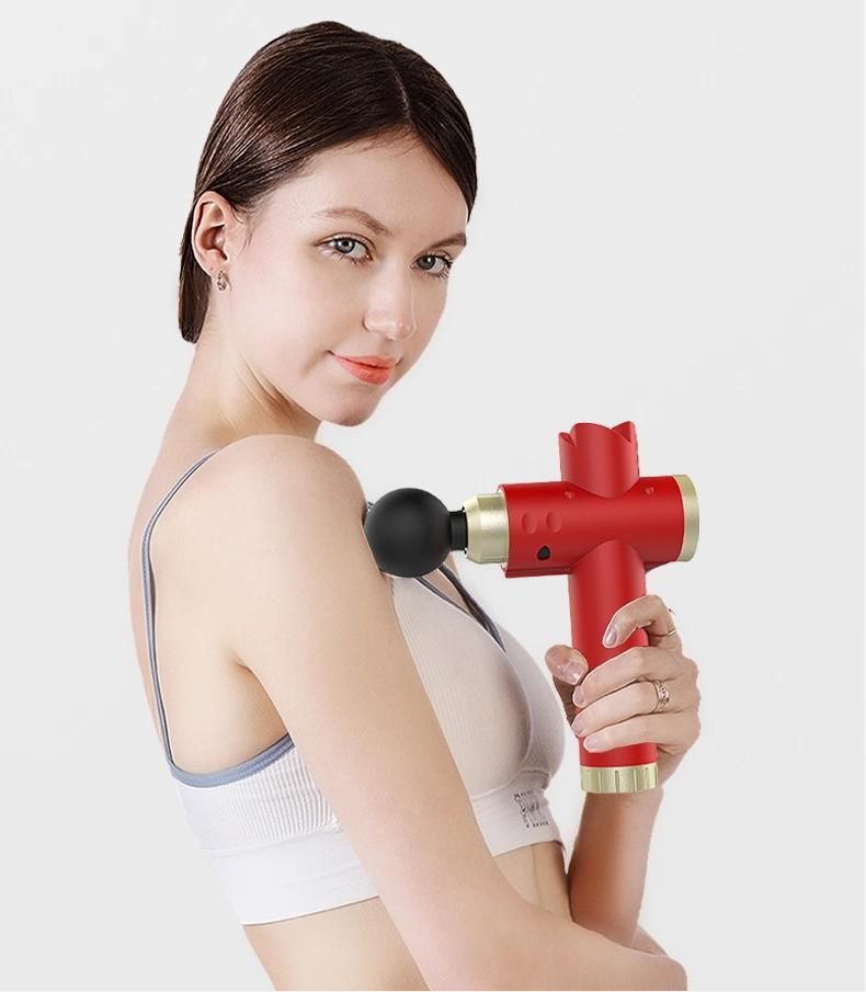Double Heads Musle Fascial Deep Tissue Percussion Gun Mini Massager