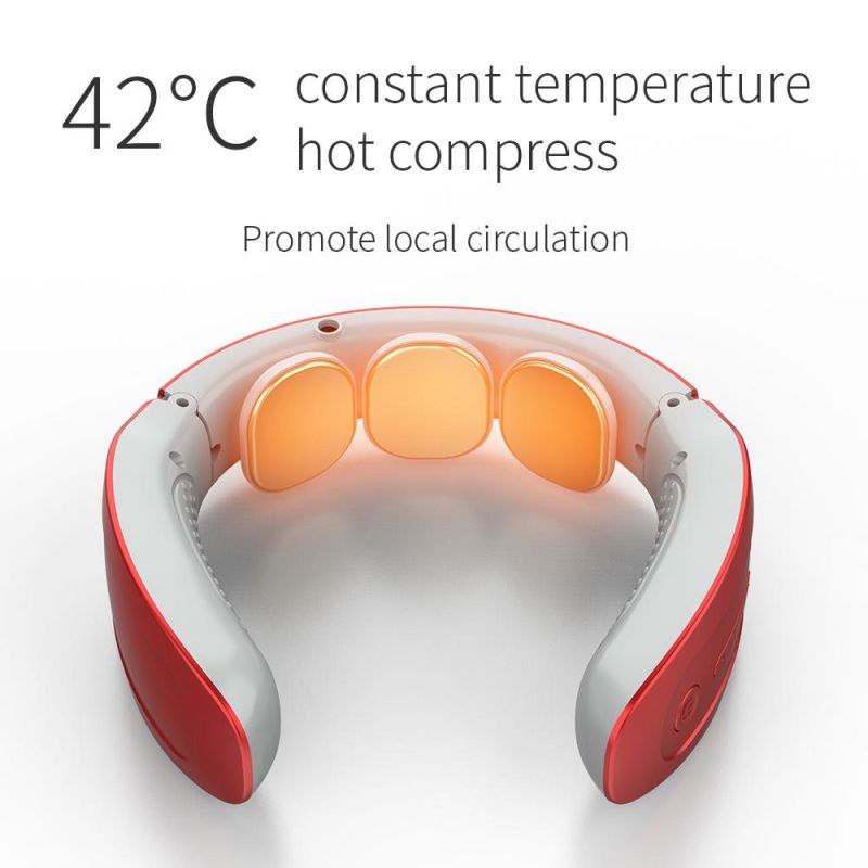 ABS/PC/Silicone Heating Tahath Color Box /Brown Carton Pillow Neck and Shoulder Massager