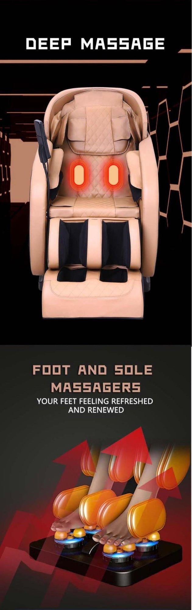 Luxury Royal Electric 8 Rollers Zero Gravity Full Body Foot Rollers Back Moving Heating Function Health Massage Chair