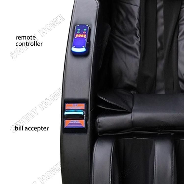 New Design Electric Coin Slot Airport Shopping Mall Bill Dollar Paper Money Operated Public Vending Massage Chair