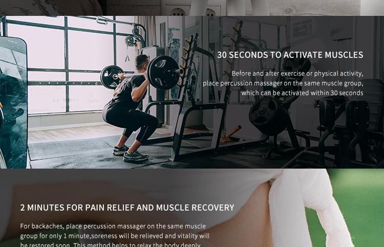 Muscle Massage Gun Deep Tissue with 6 Speeds & 4 Massage Heads Portable Handheld Percussion Massagers for Sore Muscles Palm Size Super Quiet