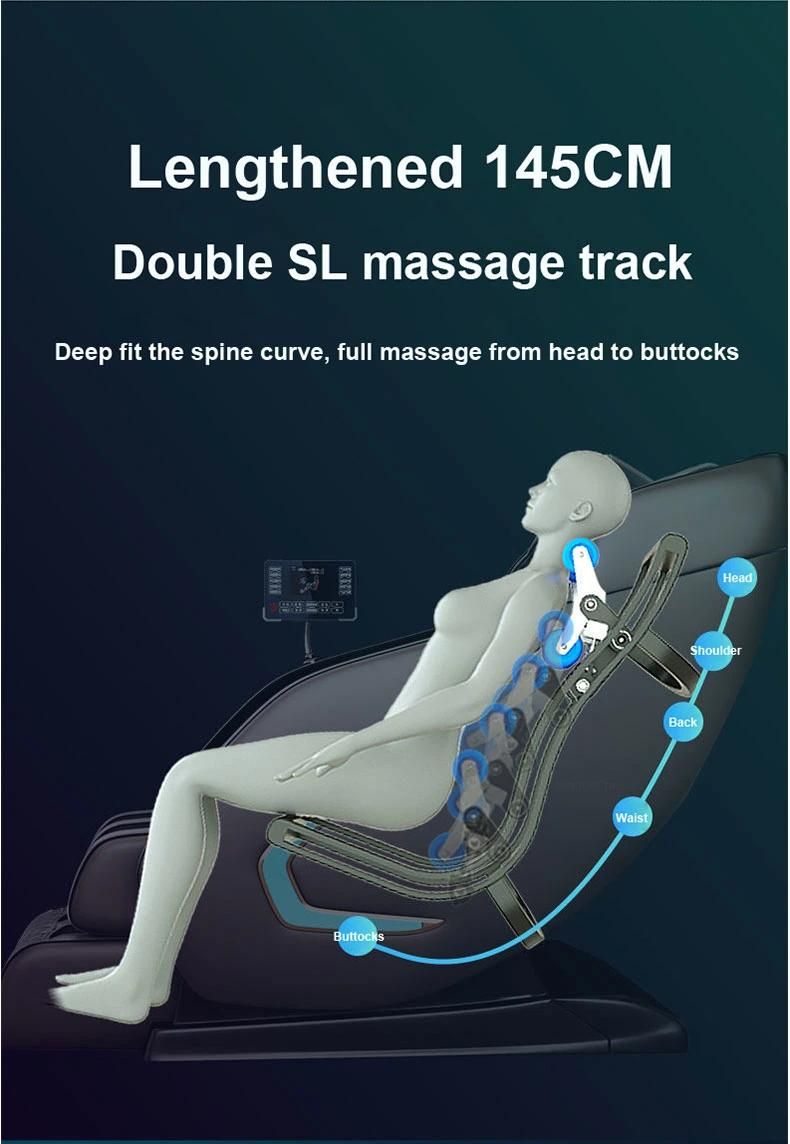 Ningdecrius C320L-21 Electric Full Body Massager Heated Blood Circulation with Breathing Light 4D Zero Gravity Massage Chair