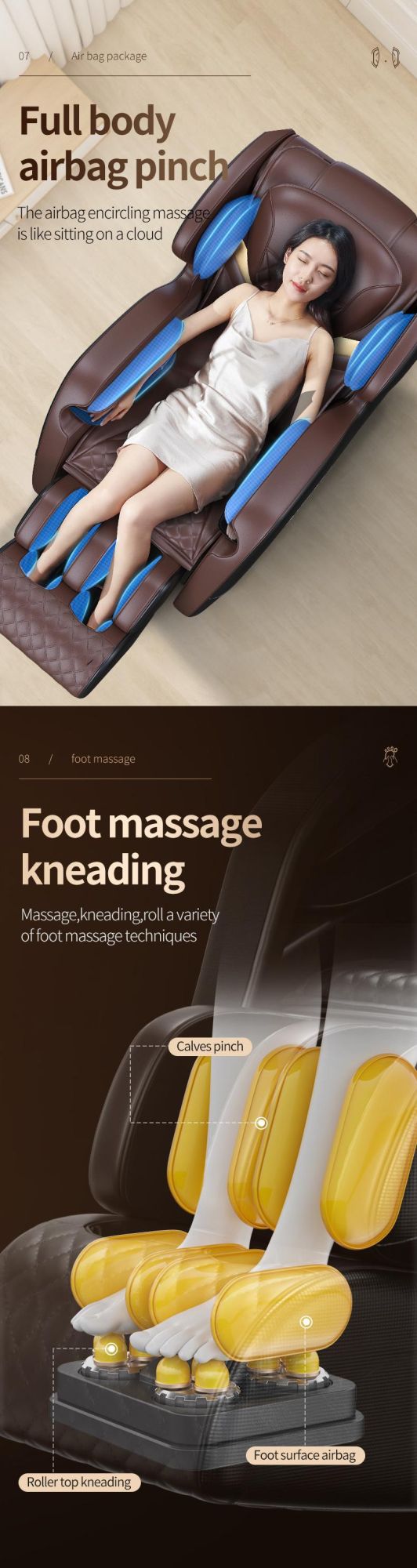 Wholesale Fauteuil Massage Pedicure 2022 4D Zero Gravity Luxury Chair for Foot Massage Latest Full Body Massage Chair 3D