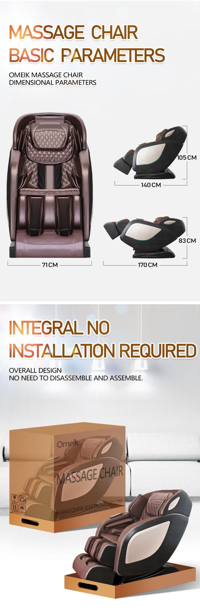 Zero Gravity Massage Chair with Bluetooth Music Player