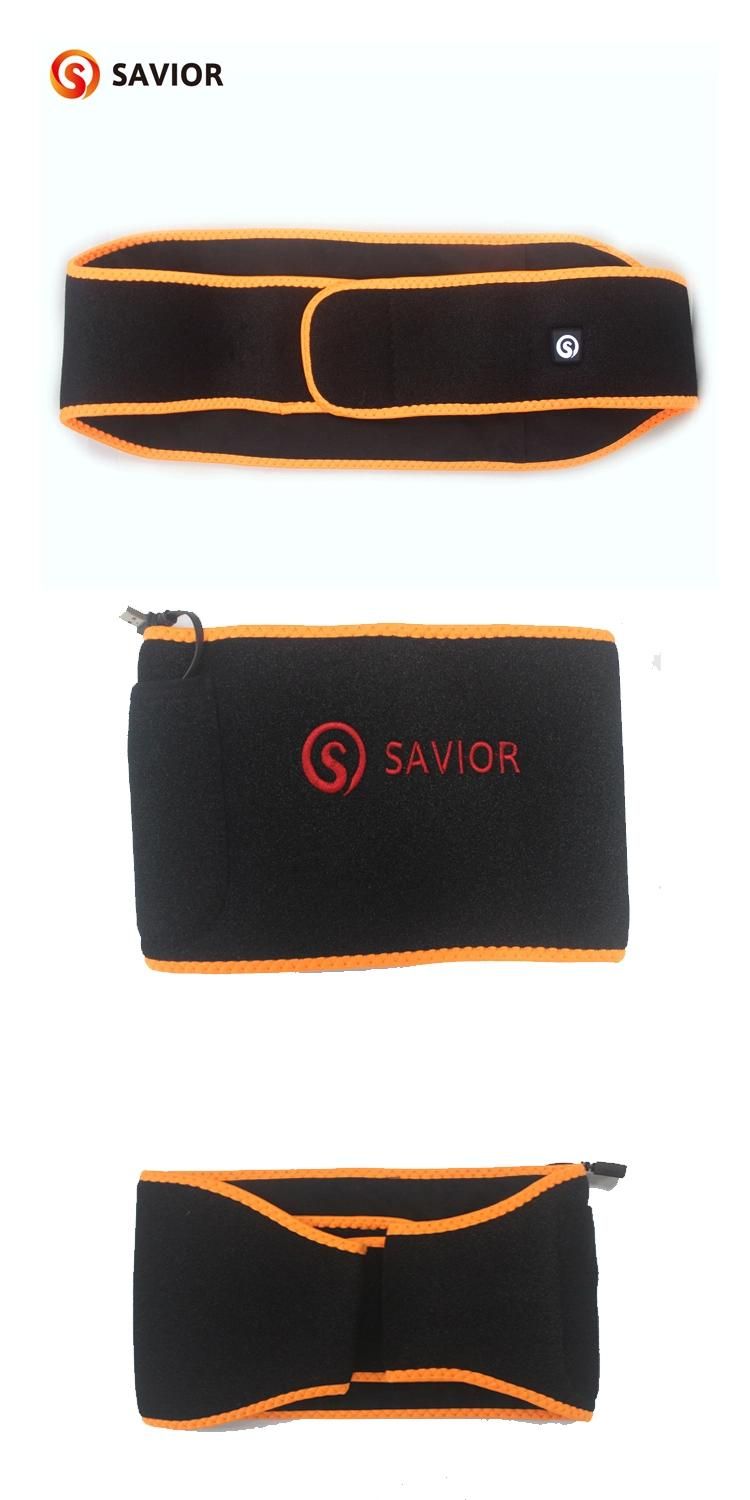 Electric Heated Waist Belt Fat Burning Kneading Adjustable Heating Warm Palace Belt for Women Heated Waist Pad