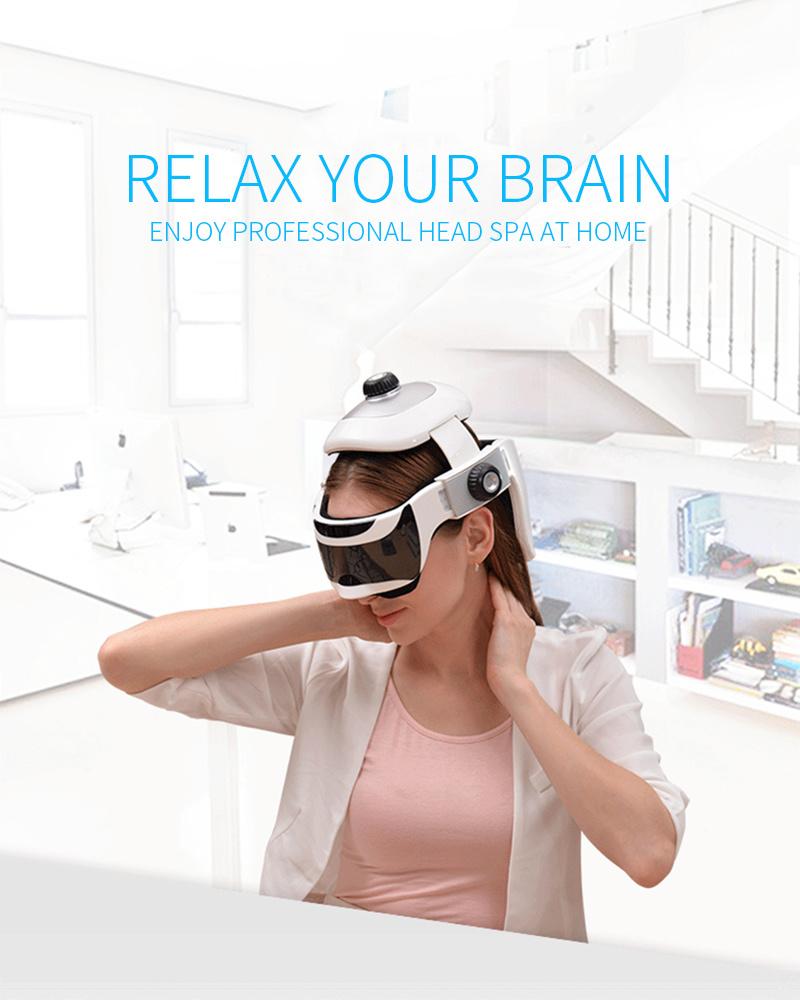 Multifunctional Vibration Massage Helmet with Head Massager and Eye Massager