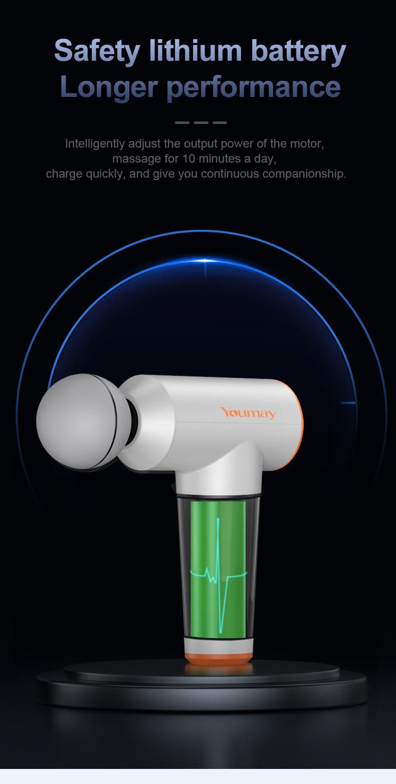 Powerful Massage Gun Handheld Massager Dropshipping Sport Deep Tissue Percussion Fascia Type C Mini 6 Heads Massage Gun
