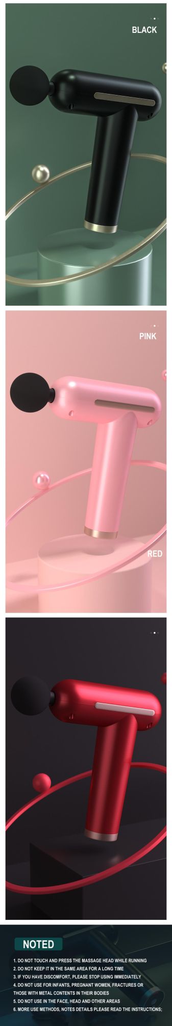 Free Shipping Handheld USB Charging Handheld Massage Equipment Full Body Massager Booster Massage Gun