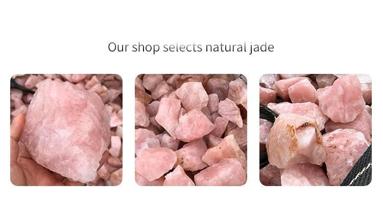 Handheld Rose Quartz Jade Roller Beauty Facial Massage Rose Jade Roller for Face with Box
