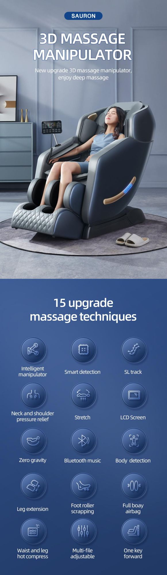 Online Shopping Sillon De Masajes 4D SL Track Chair for Pedicure Massage Shiatsu Full Body Massage Chair Zero Gravity 3D