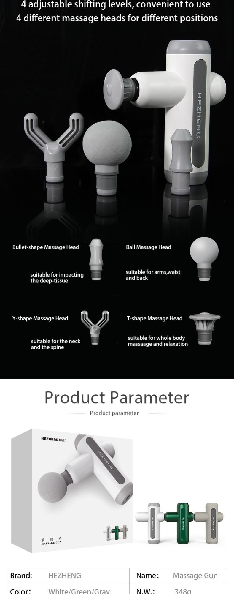 Professional Custom Logo Fascia Deep Tissue Percussion 2021 Facia Gun Massage