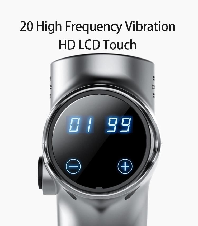 Crius Handheld Cordless Deep Muscle Tissue Sports Vibration Massage Gun with LED Touch Screen