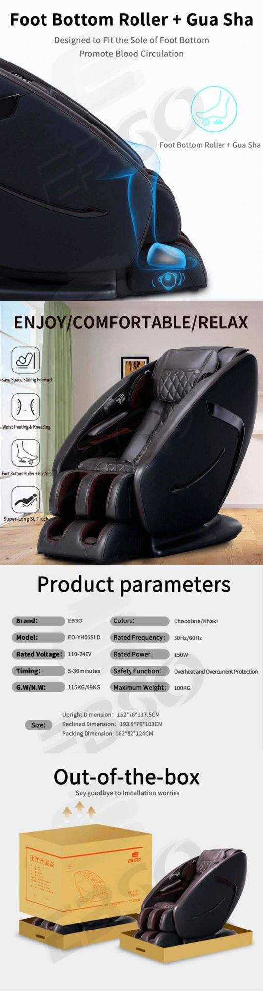 2021 New Design Healthcare Prostate 3D SL Track Factory Zero Gravity Full Body Electric Luxury Massage Chair