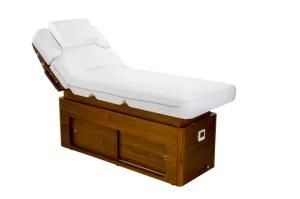 Solid Wood Electric Massage Facial Salon Beauty Center Thermal Massage Bed Treatment Massage Table with Ce (D2013-A)