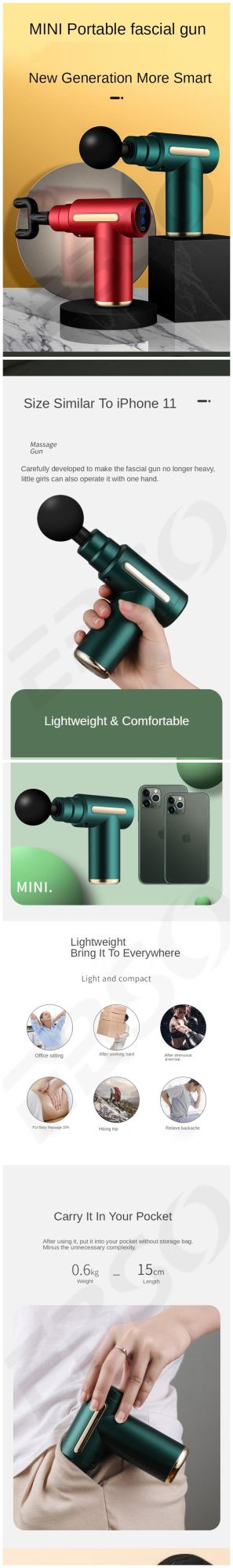 Massage Gun Deep Tissue Percussion Massager Gun