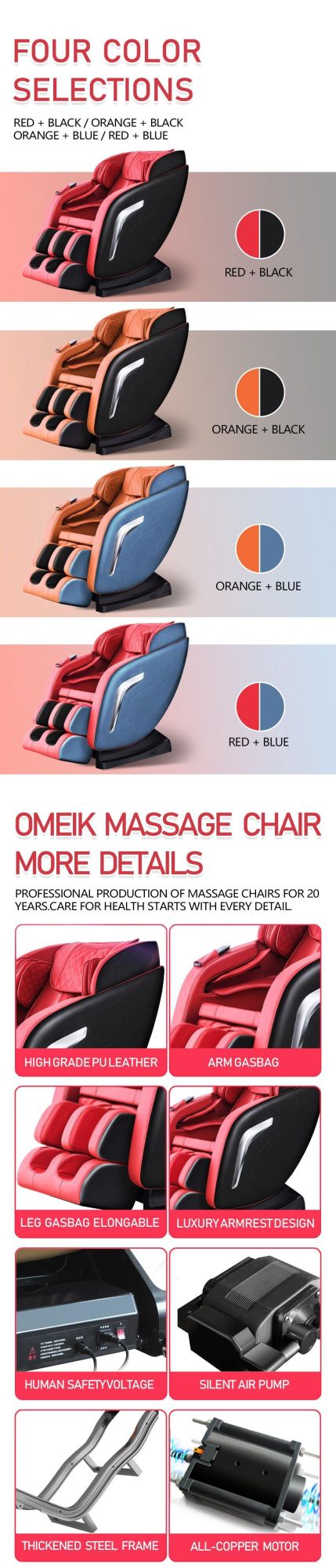 2019 Full Body 4D Airbag Massage Chair